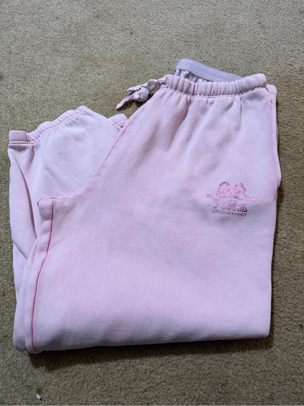 Women’s Pink love shack fancy joggers XL